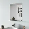 S'AFIELINA Miroir de salle de bain avec étagère 60 × 45 × Voir les images du produit 12
