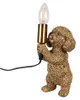 Clayre & Eef Tischlampe Hund 11x13x23 cm Goldfarbig Produktbild-Vorschau 2