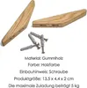 6 Stück Vintage-Holzhaken, Holzhaken, 5 kg Tragkraft, Produktbild-Vorschau 3