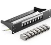 deleyCON 8 Port Patchpanel Set Patchfeld Modular 1 HE 10" Produktbild-Vorschau 1