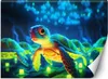 Vlies fototapete Neon-Schildkröte 400x280 cm Feeby Bunt Produktbild-Vorschau 1