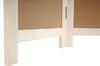 A close-up view of the bottom section of a three-panel room divider with corkboard inserts. Produktbild-Vorschau