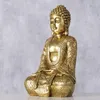 Dekofigur, Buddha Figur, Kunstharz gold, H 20 cm Produktbild-Vorschau 5