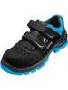 A black and blue safety shoe with velcro straps. Anteprima dell’immagine prodotto
