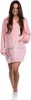 A woman wearing a pink hoodie blanket. Produktbild-Vorschau