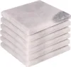 6x Weiß 10cm Marmor Quadratische Untersetzer Coasters - Produktbild-Vorschau 1
