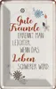 vianmo Blechschild 18x12 cm gute Freunde erkennt Geschenk Produktbild-Vorschau 1