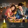 LED svíčky do interiéru, zlaté, sada 2 kusů, s časovačem. Náhled obrázku produktu 4