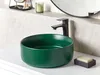 BELIANI Koupelnové umyvadlo na desku zelené keramické Náhled obrázku produktu 2