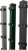 Three different colored fence posts with black mounting brackets. Produktbild-Vorschau