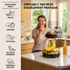 Présentoir à fruits Eluno à deux niveaux avec Voir les images du produit 2