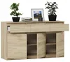 Komoda 120 cm 3 zásuvky 3 dveře skříňka FRAMIRE S-3 sonoma Náhled obrázku produktu 2