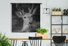 MuchoWow® Wandteppich Wandbehang Tierprofil Hirsche in Produktbild-Vorschau 2