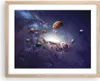 Gerahmtes Poster - Rahmen in heller Eiche - Kosmos Planeten Produktbild-Vorschau 1