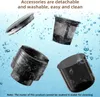 Several parts of a portable espresso machine are shown floating in water with bubbles. Náhled obrázku produktu