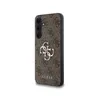 A close-up, side view of a smartphone case with a repeating Guess logo pattern and a large Guess logo in the center. Podgląd zdjęcia produktu
