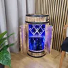 Bar z drewnianej beczki z oświetleniem LED RGB i półką na Podgląd zdjęcia produktu 4