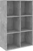 vidaXL Bücherregal/Sideboard Betongrau 66x30x98 cm Produktbild-Vorschau 1