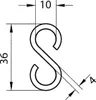 10 S  Haken S-Haken Verzinkt Ungespitzt 30 / 4 mm Produktbild-Vorschau 2