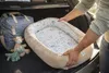 BABYNEST SET 5 tlg. BEIGE Samt Velour/ HASE EULE Baumwolle Nestchen Produktbild-Vorschau