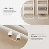 A collage showing different connection options for a white towel radiator and a close-up of the connection fittings. Produktbild-Vorschau