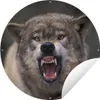 MuchoWow® Gartenposter Outdoor-Poster Rund Wolf - Maul - Produktbild-Vorschau 1