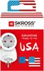 Product packaging for a travel adapter. Produktbild-Vorschau