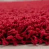 Tapis pour salon, à poils longs, rouge, 160x160 cm, rond, Voir les images du produit 2