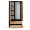 A wardrobe with two doors and drawers, shown open against a white background. Produktbild-Vorschau