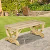 Outsunny Gartenbank Sitzbank Gartenmöbel Rustikale Bank Produktbild-Vorschau 2