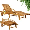 Casaria® Sonnenliege Klappbar Wetterfest Holz Gartenliege Produktbild-Vorschau 1