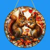 GKA XL Sonnenfänger süße Eichhörnchen 20 cm Buntglas Produktbild-Vorschau 1