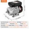 A product shot of an electric motor with dimensions and specifications overlaid. Anteprima dell’immagine prodotto