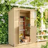 Outsunny tuinkast, houten tuinhuis met opbergruimte, met Productafbeelding-voorbeeld 2