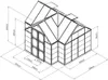 Palram - Canopia Aluminium Gewächshaus Victory Anthrazit Produktbild-Vorschau 7