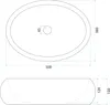 Technical drawing of a sink with dimensions. Produktbild-Vorschau