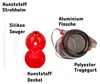 Kinder Trinkflasche Spiderman 600ml Schwarz Tragegurt Alu Produktbild-Vorschau 7