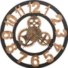 vidaXL Orologio da parete in metallo 58 cm dorato e nero Anteprima dell’immagine prodotto 1