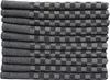 A stack of folded kitchen towels with a checkered pattern. Produktbild-Vorschau