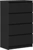 vidaXL Kredens czarny 60x35x98,5 cm materiał drewnopochodny Podgląd zdjęcia produktu 1