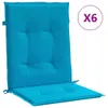 Gartenstuhlauflagen für Niedriglehner 6 Stk. Blau 100x50x3 Produktbild-Vorschau 1