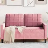 vidaXL 2-osobowa sofa różowa 120 cm aksamitna Podgląd zdjęcia produktu 2