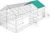 A wireframe drawing of a large outdoor pet enclosure with a green roof. Náhled obrázku produktu