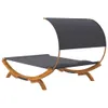 The Living Store Loungebett mit Dach 165x203x126 cm Bugholz Produktbild-Vorschau 5