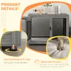 PawHut Hundekäfig für Zuhause, Hundebox mit 2 Türen, Produktbild-Vorschau 7