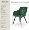 Chaise MARILYN Effet Velours Style Scandinave - vert Voir les images du produit 6