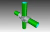 Rohrverbinder Kreuzverbinder 1" (33,7 mm), 90° - Durchgang Produktbild-Vorschau 3