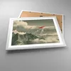 Gerahmtes Poster - Weißer Rahmen - Rot Flugzeug Berge - Produktbild-Vorschau 3