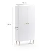NATURA Armoire 87cm 5 Étagères Chêne Craft Doré Boho Pieds Voir les images du produit 6