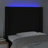 The Living Store LED Kopfteil Schwarz 83x16x118/128 cm Produktbild-Vorschau 4